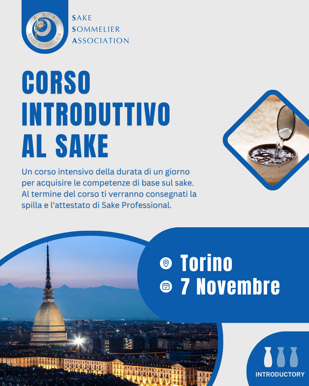 Corso Introduttivo al Sake - Novembre 2026, Torino