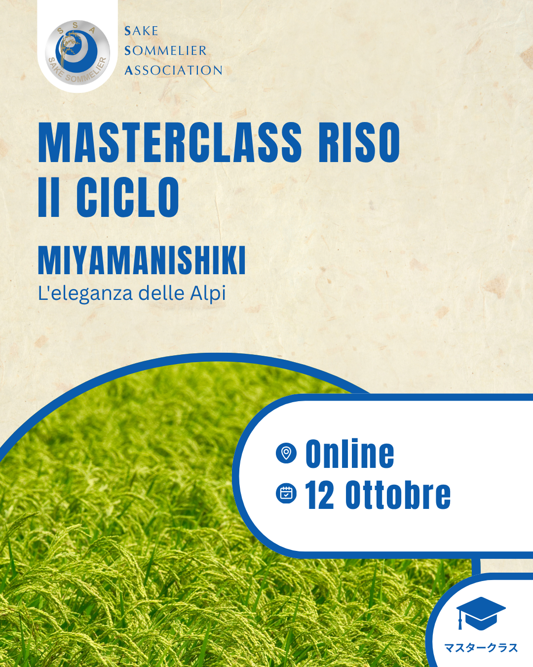 MASTERCLASS SUL RISO: Miyamanishiki - L’eleganza delle Alpi