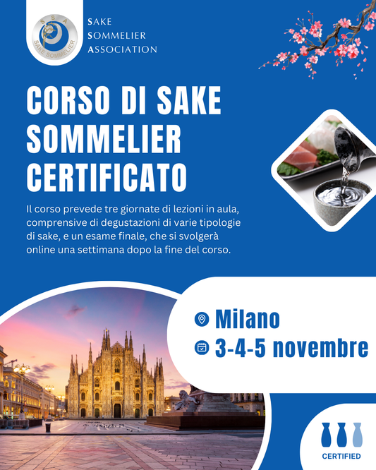 Corso di Sake Sommelier Certificato - novembre 2025, Milano