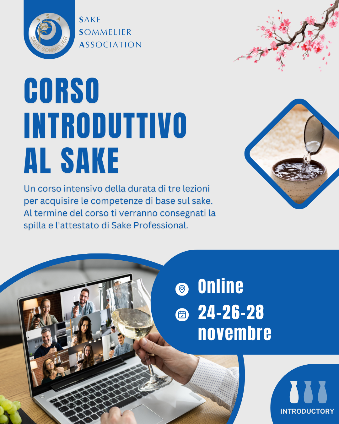 Corso Introduttivo al Sake - Novembre 2025, Online