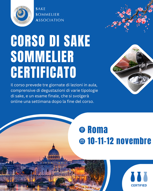 Corso di Sake Sommelier Certificato - Novembre 2025, Roma