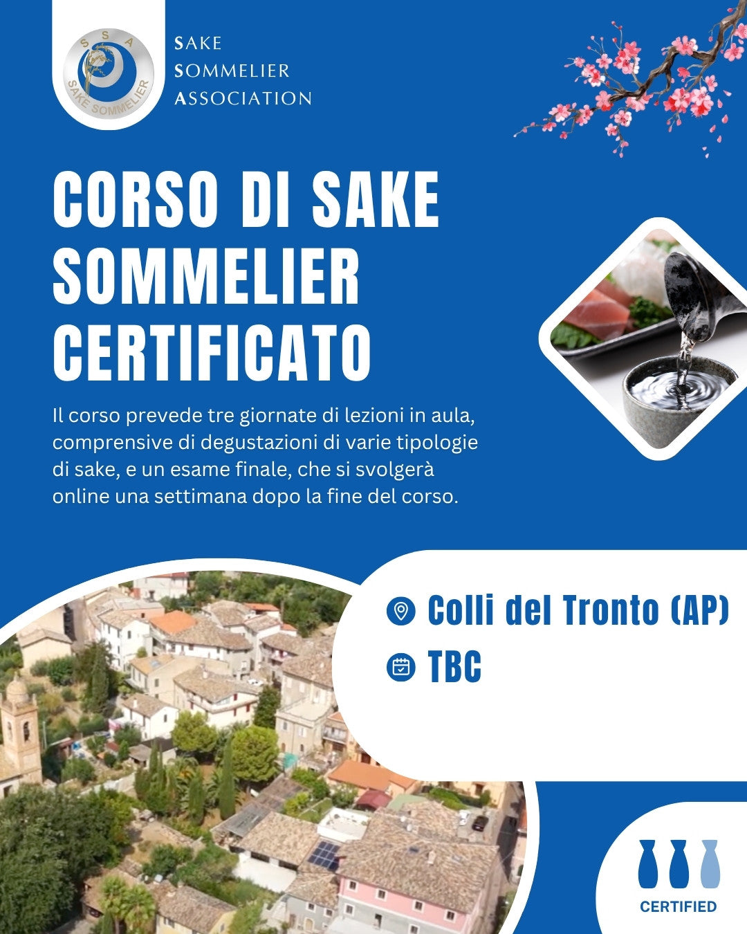 Corso di Sake Sommelier Certificato - 2024, Colli del Tronto