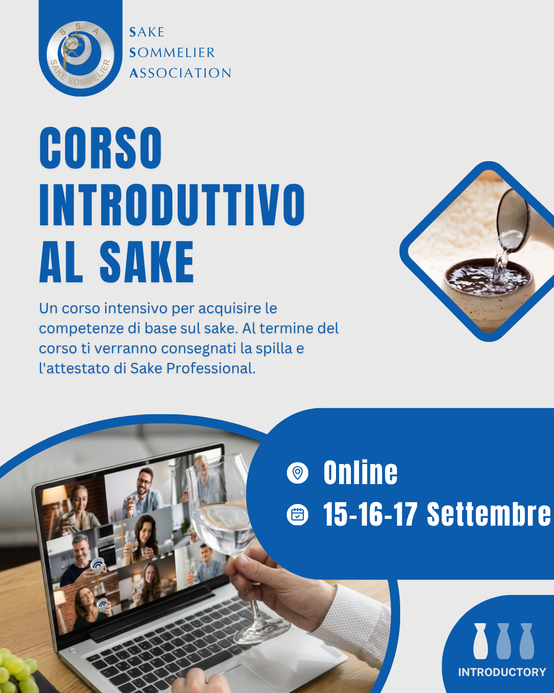 Corso Introduttivo al Sake - Settembre 2026, Online