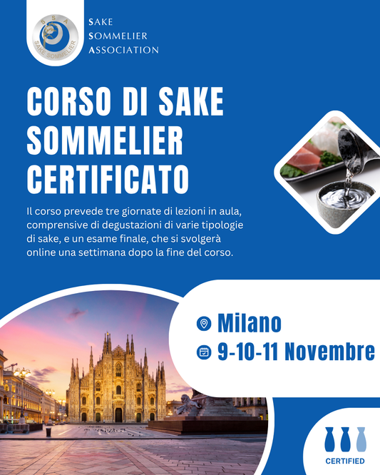 Corso di Sake Sommelier Certificato - Novembre 2026, Milano
