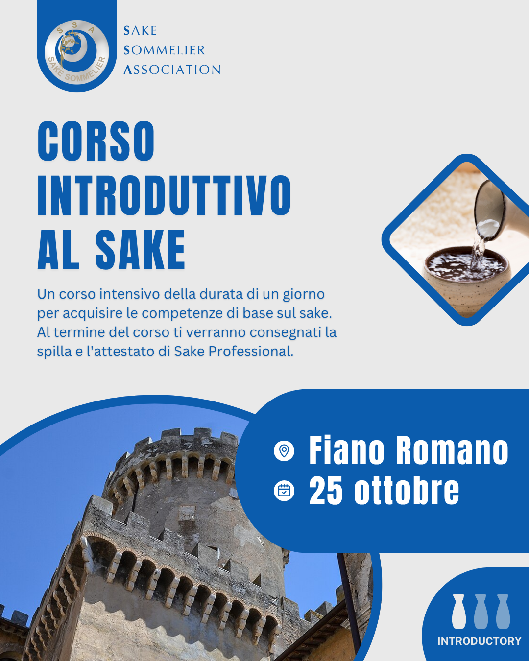 Corso Introduttivo al Sake - Ottobre 2026, Fiano Romano