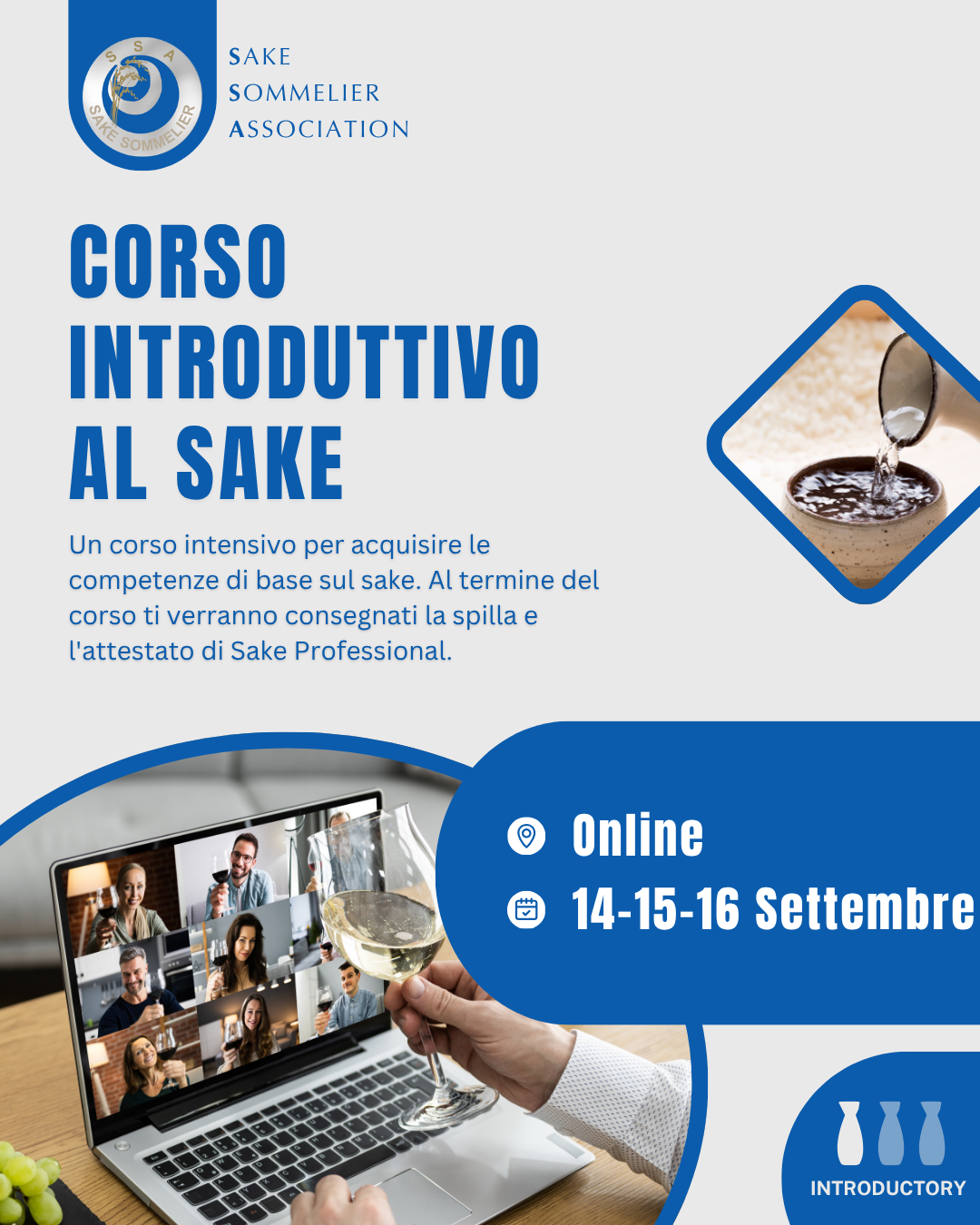 Corso Introduttivo al Sake - Settembre 2026, Online