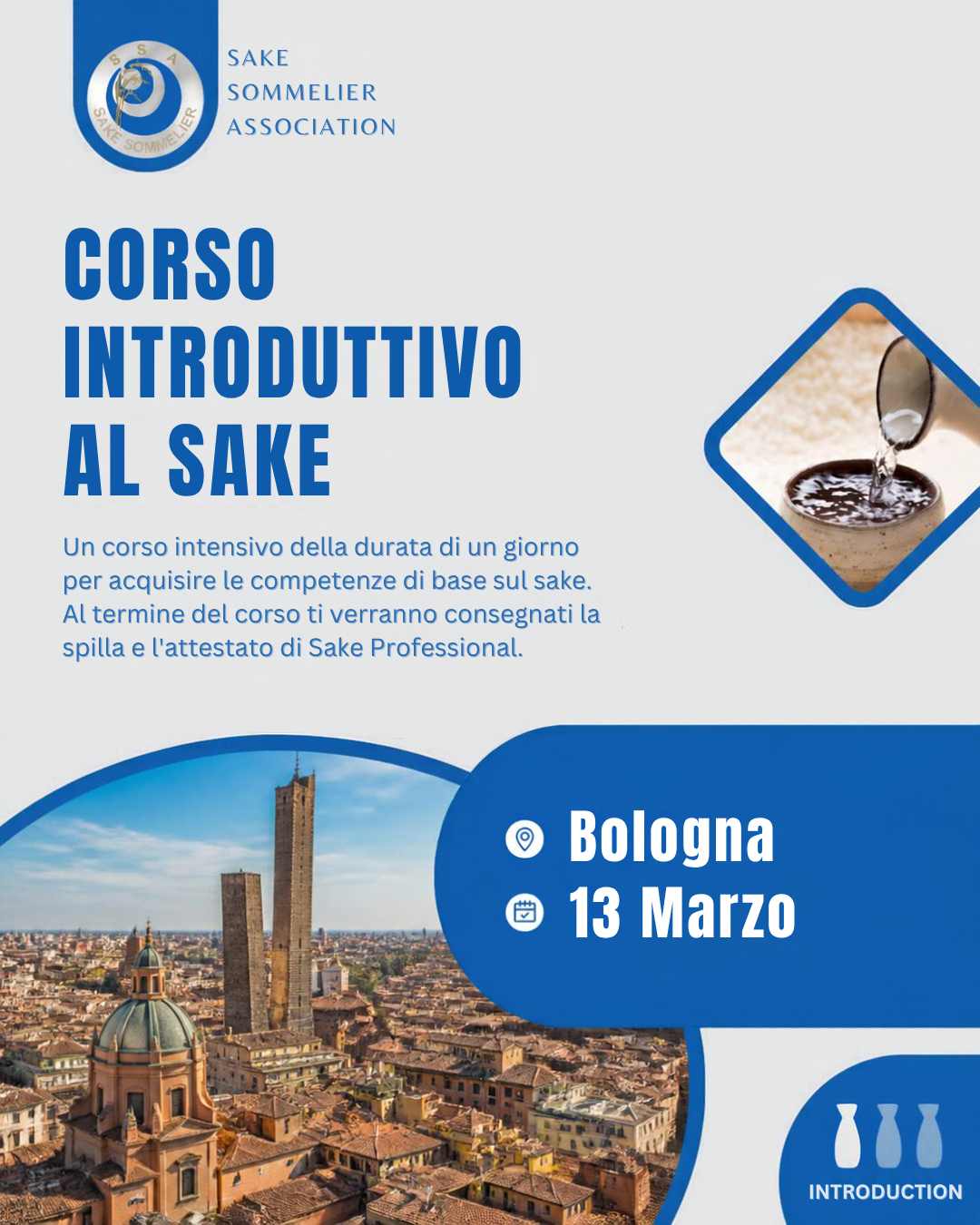 Corso Introduttivo al Sake - Marzo 2027, Bologna