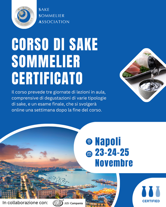 Corso di Sake Sommelier Certificato - Novembre 2026, Napoli