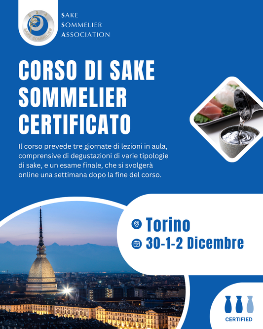 Corso di Sake Sommelier Certificato - Novembre 2026, Torino