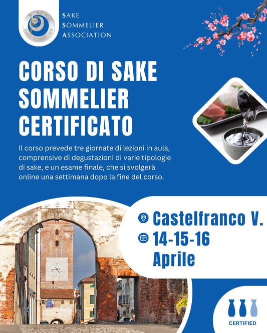 Corso di Sake Sommelier Certificato - Aprile 2025, Castelfranco Veneto