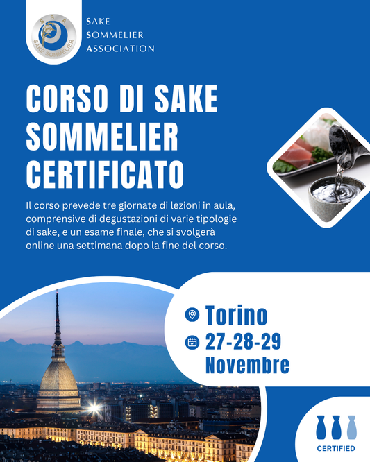Corso di Sake Sommelier Certificato - Novembre 2026, Torino
