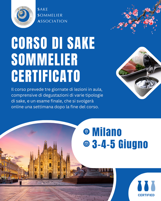 Corso di Sake Sommelier Certificato - Giugno 2025, Milano