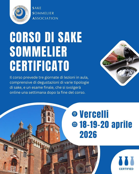 Corso di Sake Sommelier Certificato - Aprile 2026, Vercelli