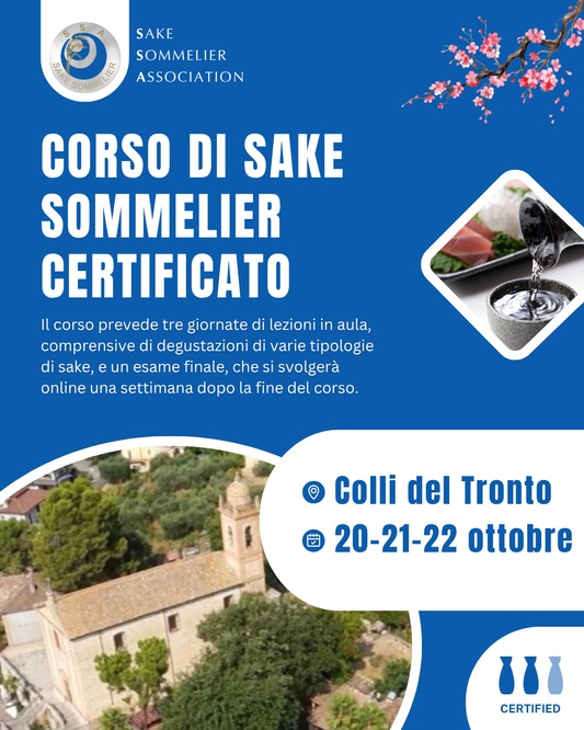 Corso di Sake Sommelier Certificato - Ottobre 2025, Colli del Tronto