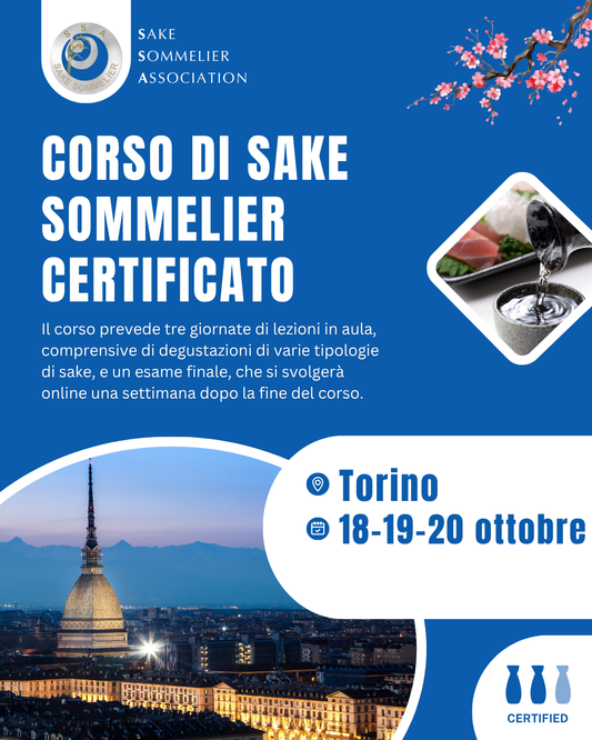 Corso di Sake Sommelier Certificato - Ottobre 2025, Torino