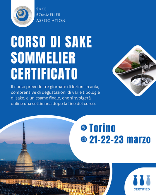 Corso di Sake Sommelier Certificato - Marzo 2026, Torino